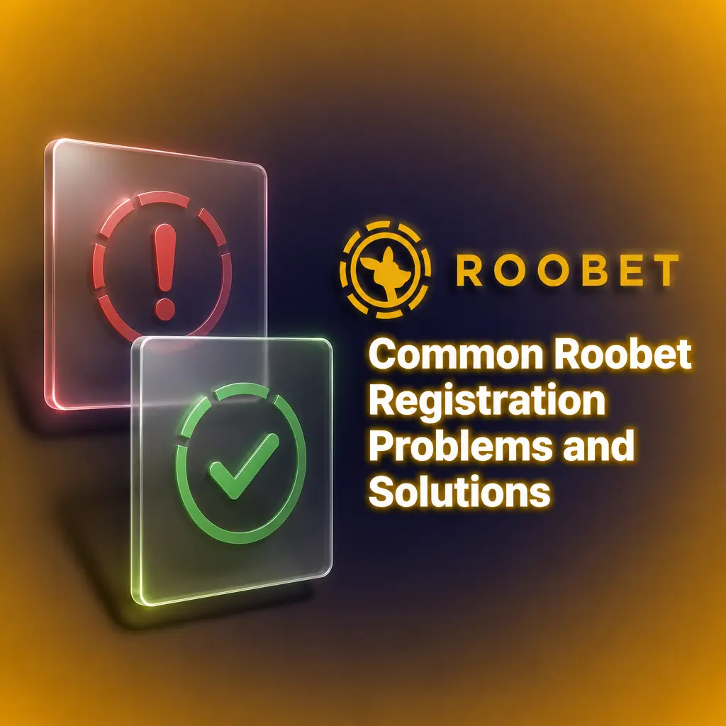 Table listing common Roobet registration issues, such as missing emails or SMS codes, with solutions for each problem.