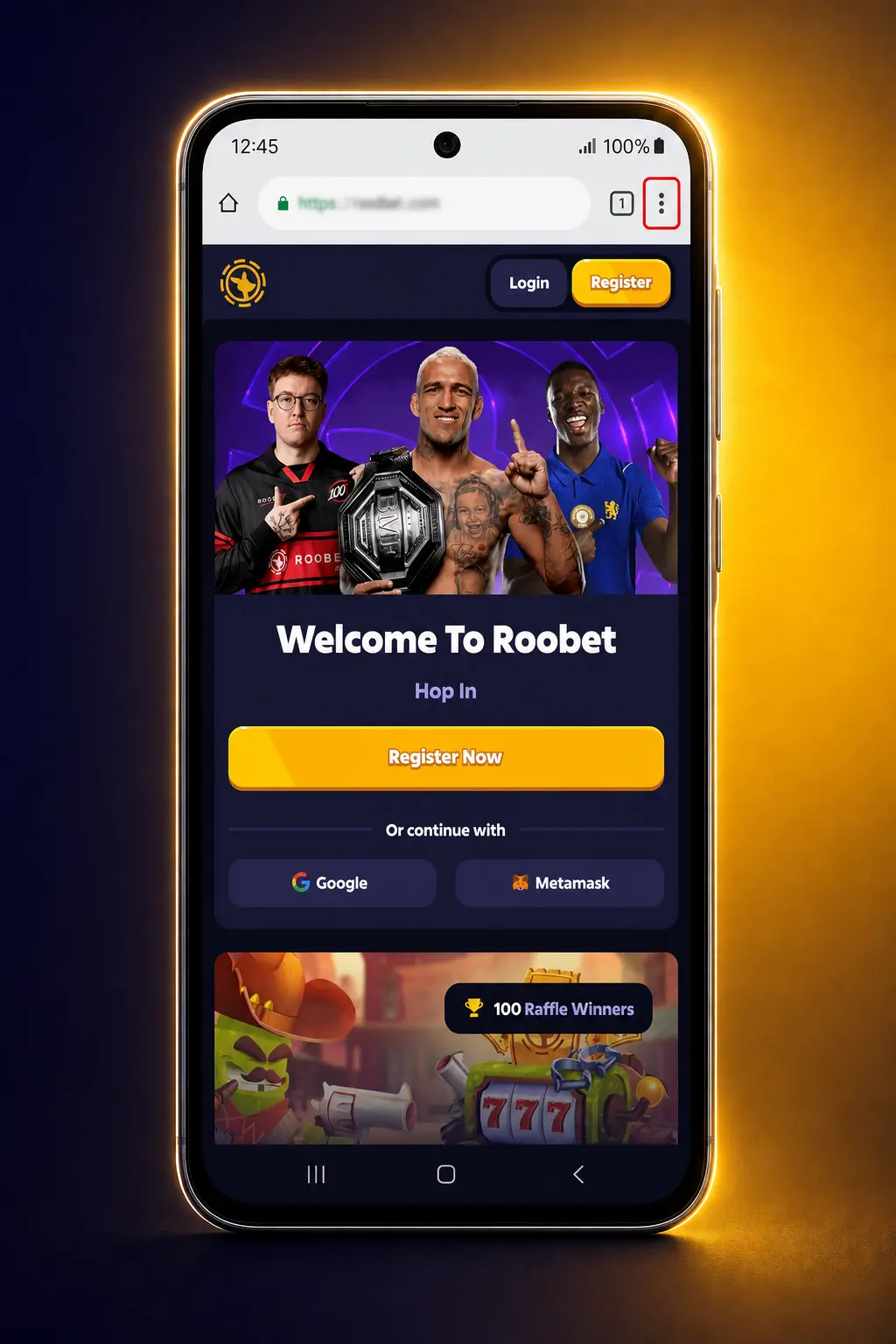 Steps to download and install the Roobet APK on an Android device, from enabling installs to launching the app