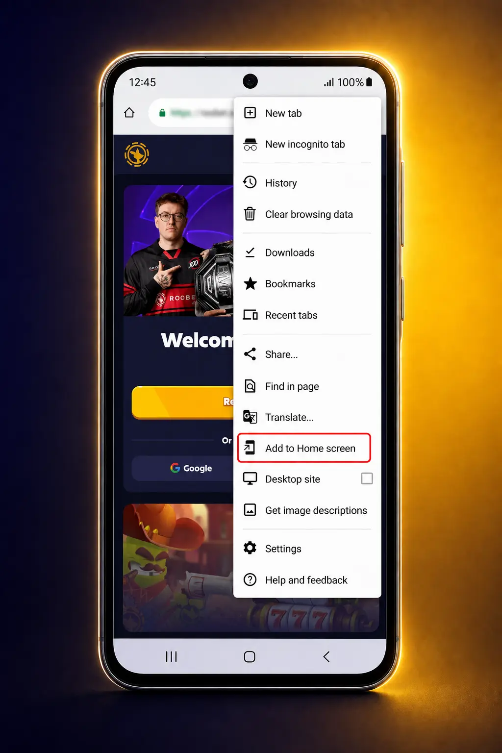 Step-by-step guide showing how to download and install the Roobet APK app on an Android device