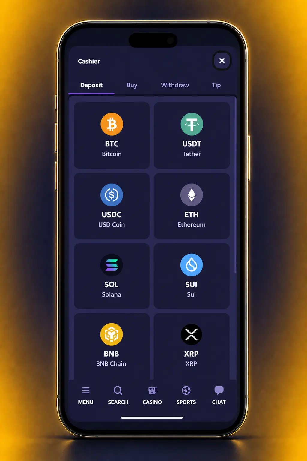 Step-by-step guide showing how to log in, deposit funds, select, and spin slot games on Roobet.