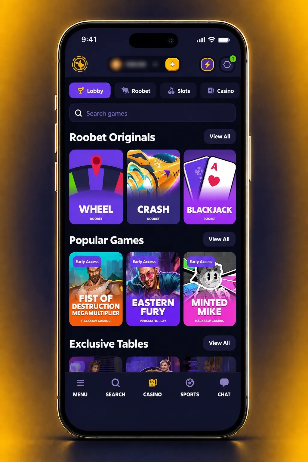 Step-by-step guide showing how to log in, deposit funds, and select a slot game to play on Roobet.