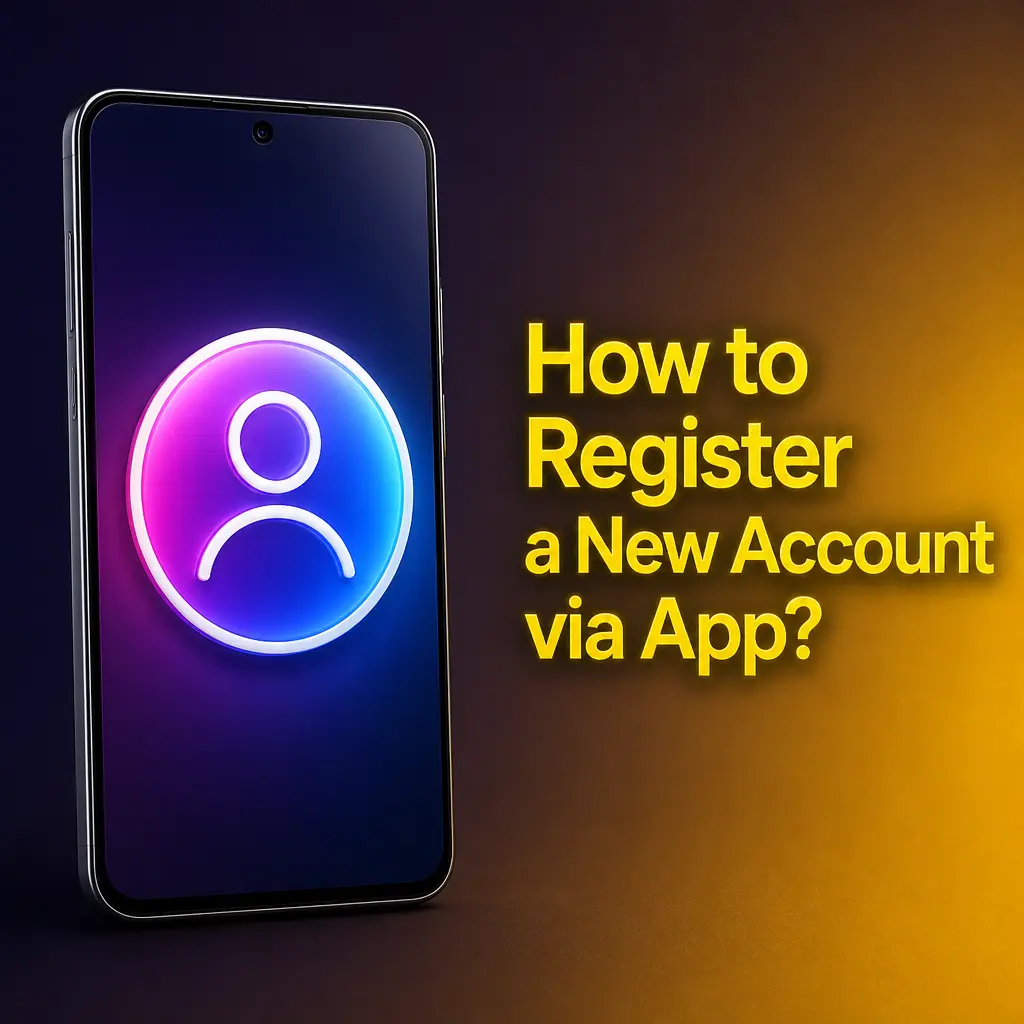 Step-by-step guide showing how to register a new account via the mobile app in under three minutes.
