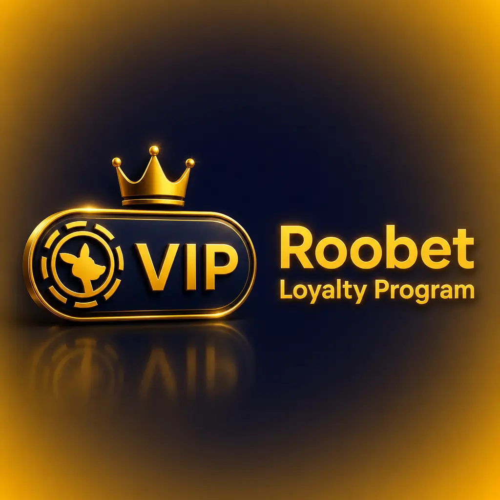 Roobet VIP program showing six loyalty tiers from Rookie to Diamond with rakeback and bonus perks