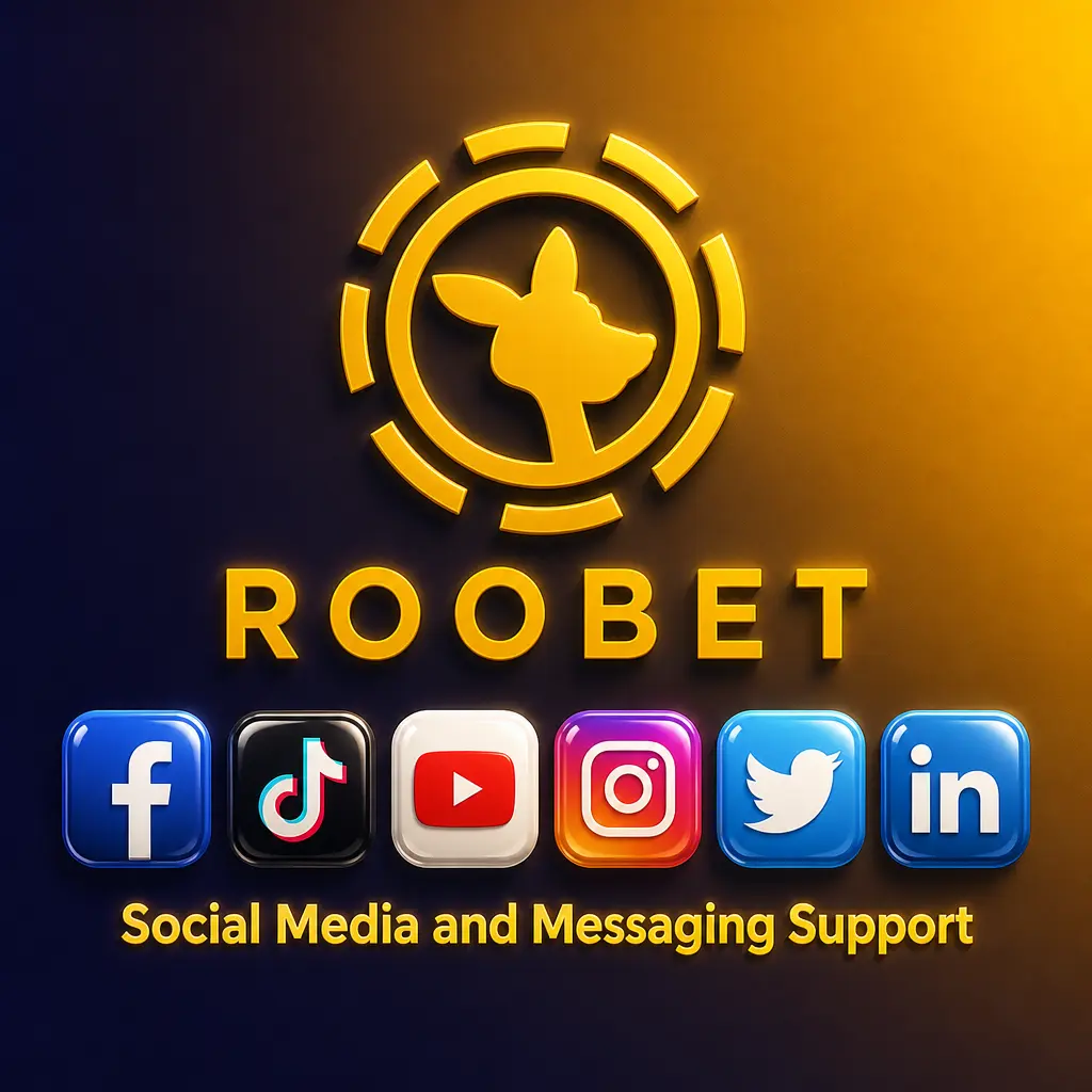 Roobet social media support on X, Instagram, and Discord for general questions, community updates, and public feedback.