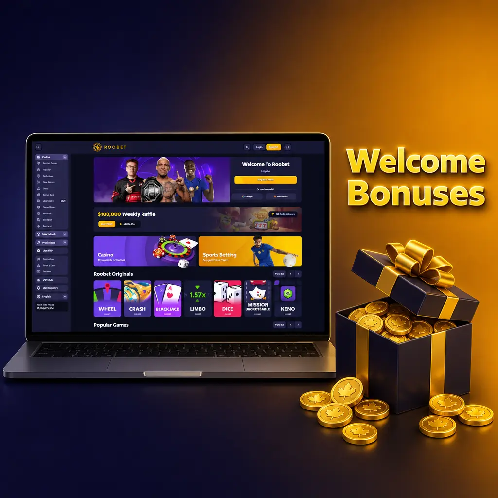 Roobet welcome bonus: 20% cashback on net losses, no wagering requirements, up to $200 USD daily payout automatically.
