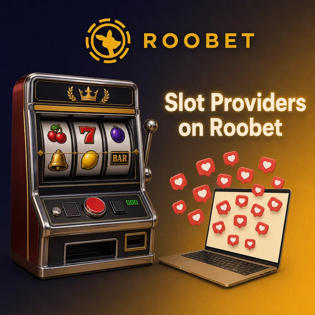 Roobet slot providers including Pragmatic Play, Hacksaw Gaming, Nolimit City, Relax Gaming, Push Gaming, BGaming, and Evolution