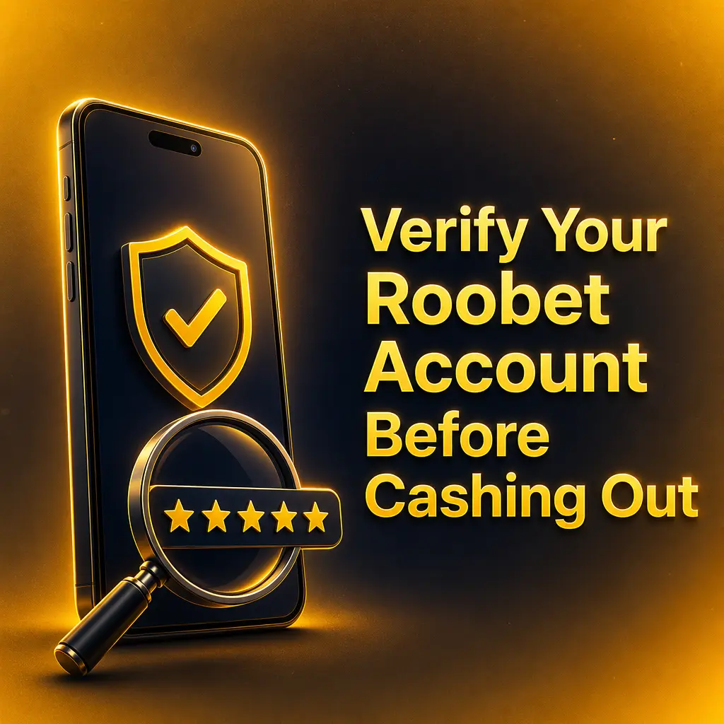 Roobet account verification screen showing identity checks required before withdrawing funds
